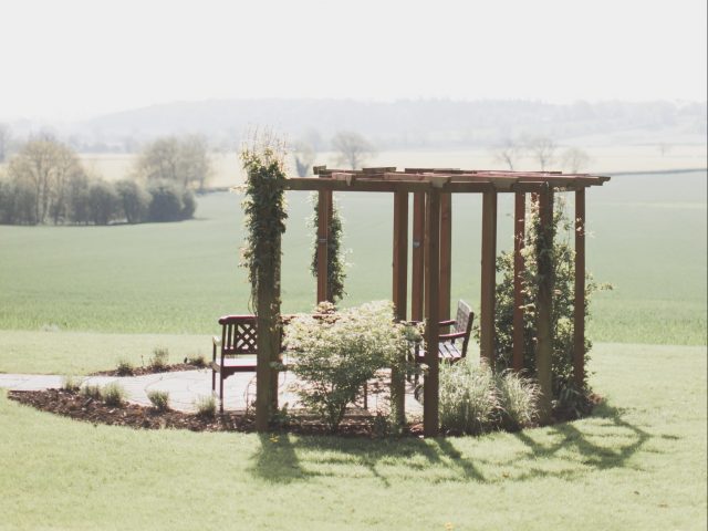 Hothorpe Pagoda overlooking countyside
