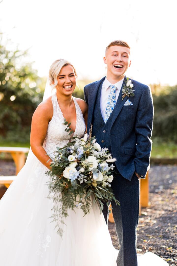 Winter wedding Bride and Groom